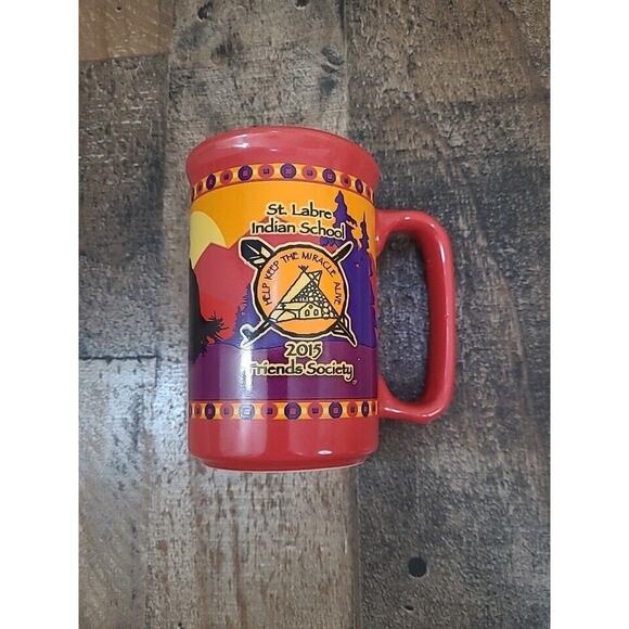 St. Labre Indian School 2015‎ Red Friends Society Coffee Mug Aztec 10oz - Picture 1 of 6